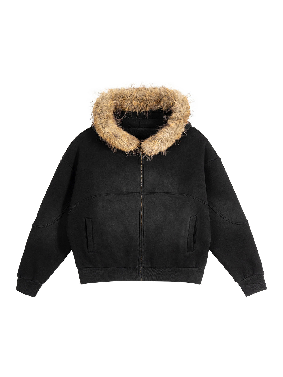 Sun Fade Boxable Detachable Fur Hoodie